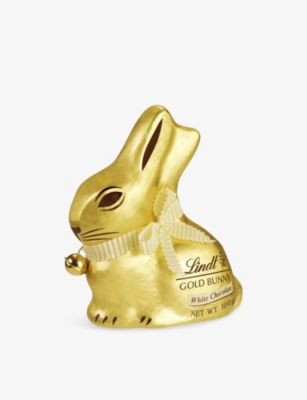 LINDT: White chocolate gold bunny 200g