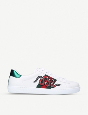 Ace snake-patch leather trainers 