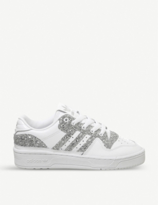 adidas white glitter trainers