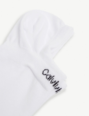 CALVIN KLEIN: Coolmax® cotton-blend liner socks pack of two