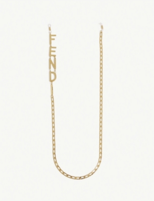 FENDI メガネチェーン FENDI フェンディ フェンディロゴ ゴールド チェーン メガネ