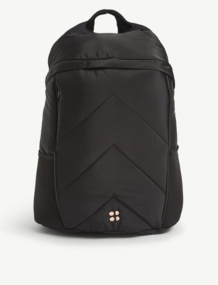 SWEATY BETTY Icon quilted nylon running backpack Selfridges