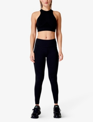 Shop Sweaty Betty Women's Black Power Workout High-rise Stretch-jersey Leggings