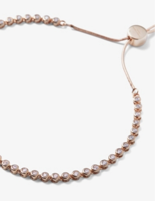 Shop The White Company Kiss Platinum-plated Brass And White Zirconia Necklace In Silver