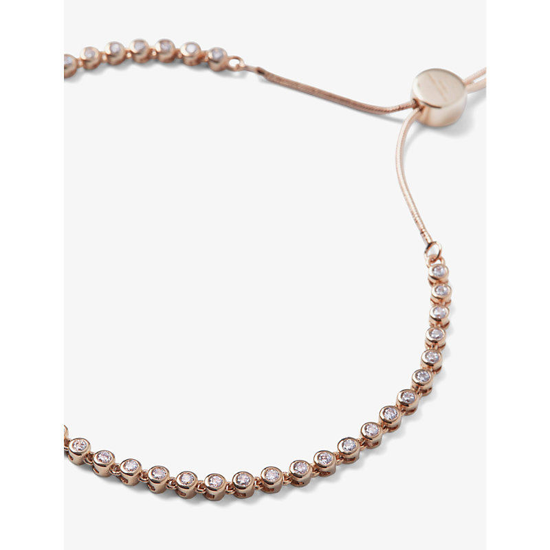 Shop The White Company Kiss Platinum-plated Brass And White Zirconia Necklace In Silver