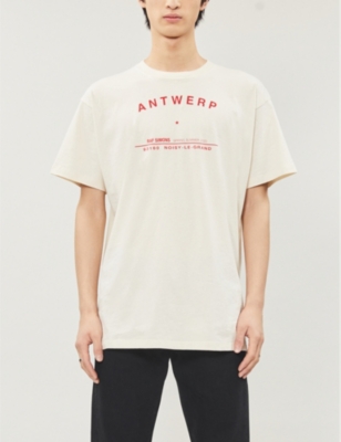 RAF SIMONS Tour Antwerp cotton jersey T shirt Selfridges