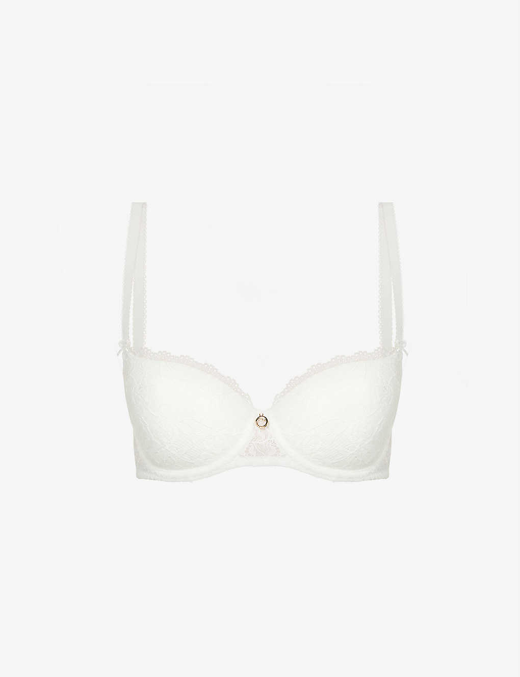 Aubade Rosessence Stretch-lace Half-cup Bra In White