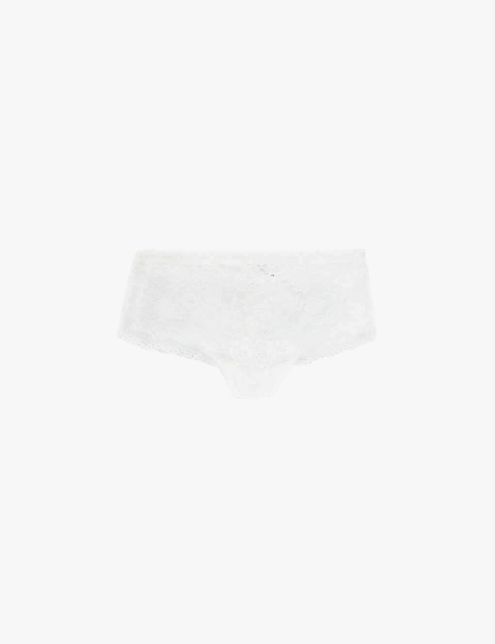 Aubade Rosessence High-rise Stretch-lace Tanga Briefs In Opale