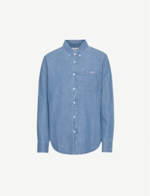 obey denim shirt