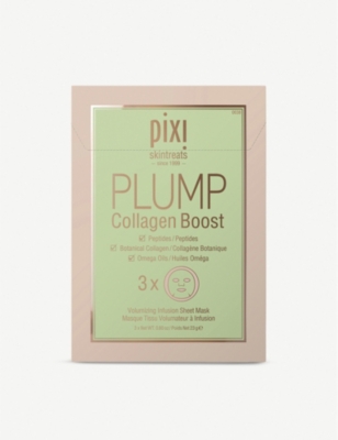 PIXI: PLUMP Collagen Boost Sheet Mask pack of three