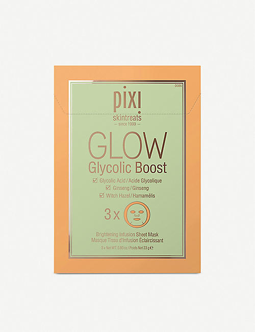 PIXI：GLOW Glycolic Boost 片装面膜三件装