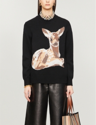 burberry deer sweater