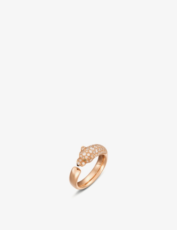 Panthère de Cartier 18ct rose-gold and diamond ring