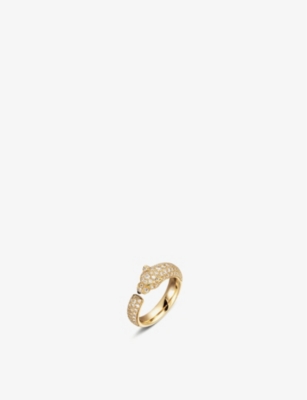 Cartier Womens Yellow Gold Panthère 18ct Yellow-gold And Diamond Ring