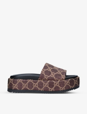 Gucci sliders womens sales selfridges