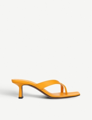backless heeled mules