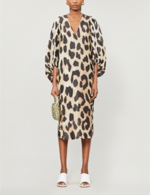 leopard dress silk