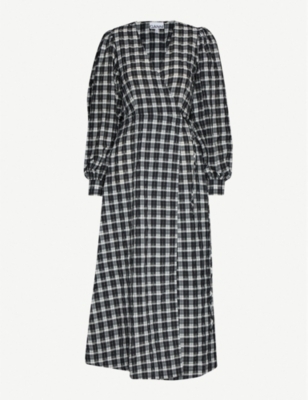 seersucker wrap dress