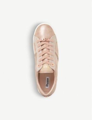 dune rose gold trainers