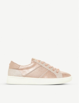 dune rose gold trainers