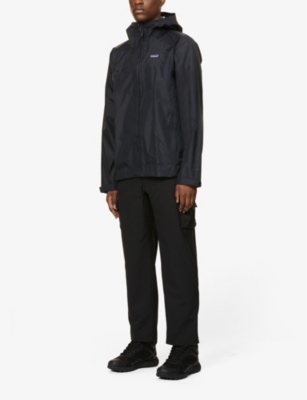 Shop Patagonia Men's Black Torrentshell Recycled-nylon Jacket
