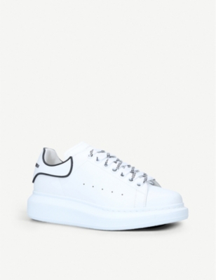 alexander mcqueen runway leather platform trainers
