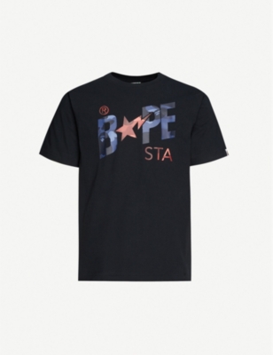 A BATHING APE - Bapesta logo-print cotton-jersey T-shirt | Selfridges.com