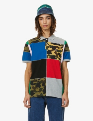 patchwork polo shirt
