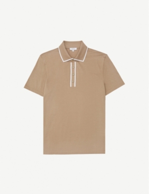 knitted cotton polo shirt