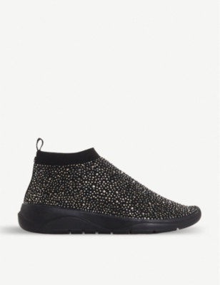 dune embellished sock trainers