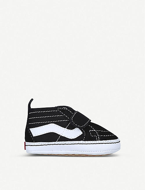 VANS: Sk8-Hi Crib canvas and suede trainers 0-6 months