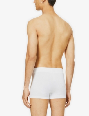 Shop Hanro Natural Function Stretch-jersey Trunks In White