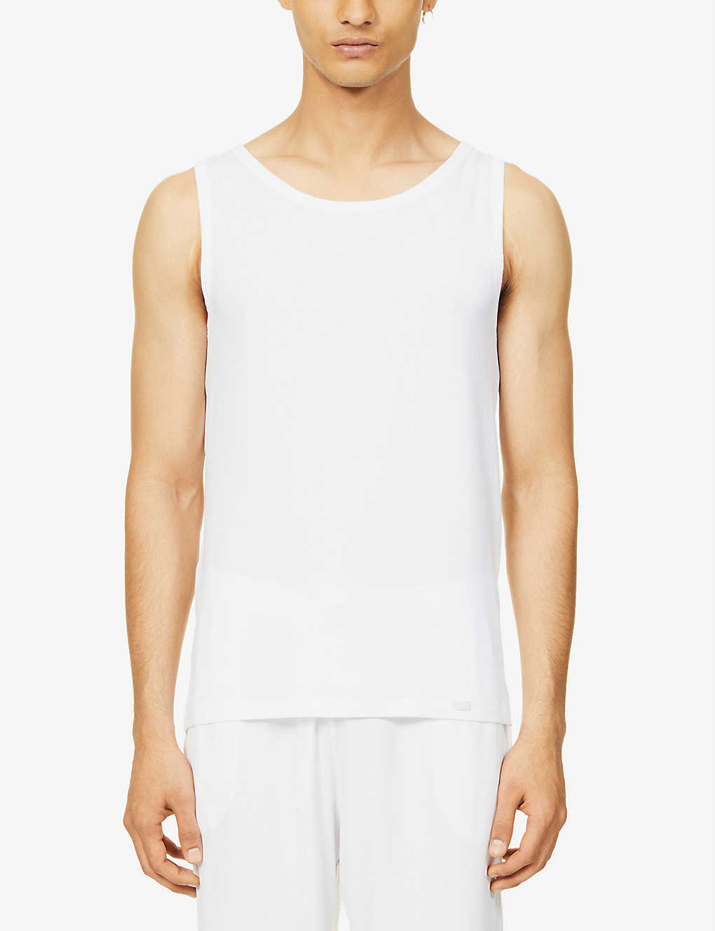 Hanro Natural Function Stretch-jersey Vest In White