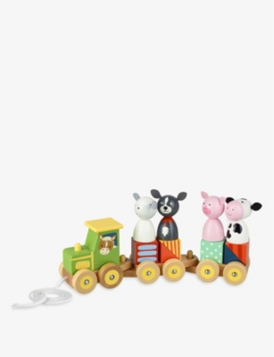 wooden animal train