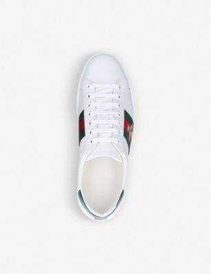 GUCCI: Men's New Ace Bee leather trainers