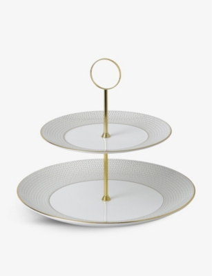 WEDGWOOD: Gio Gold cake stand 2-tier