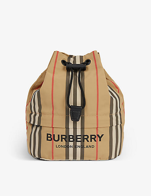 BURBERRY: Phoebe nylon bucket bag