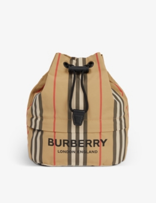 BURBERRY - Phoebe nylon bucket bag 