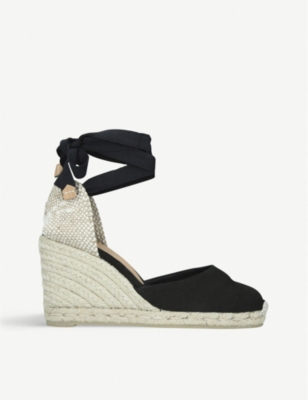 CASTANER: Carina cotton-canvas wedge espadrilles