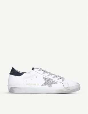 golden goose superstar g68 leather trainers