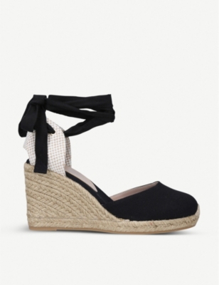 woven espadrille wedges