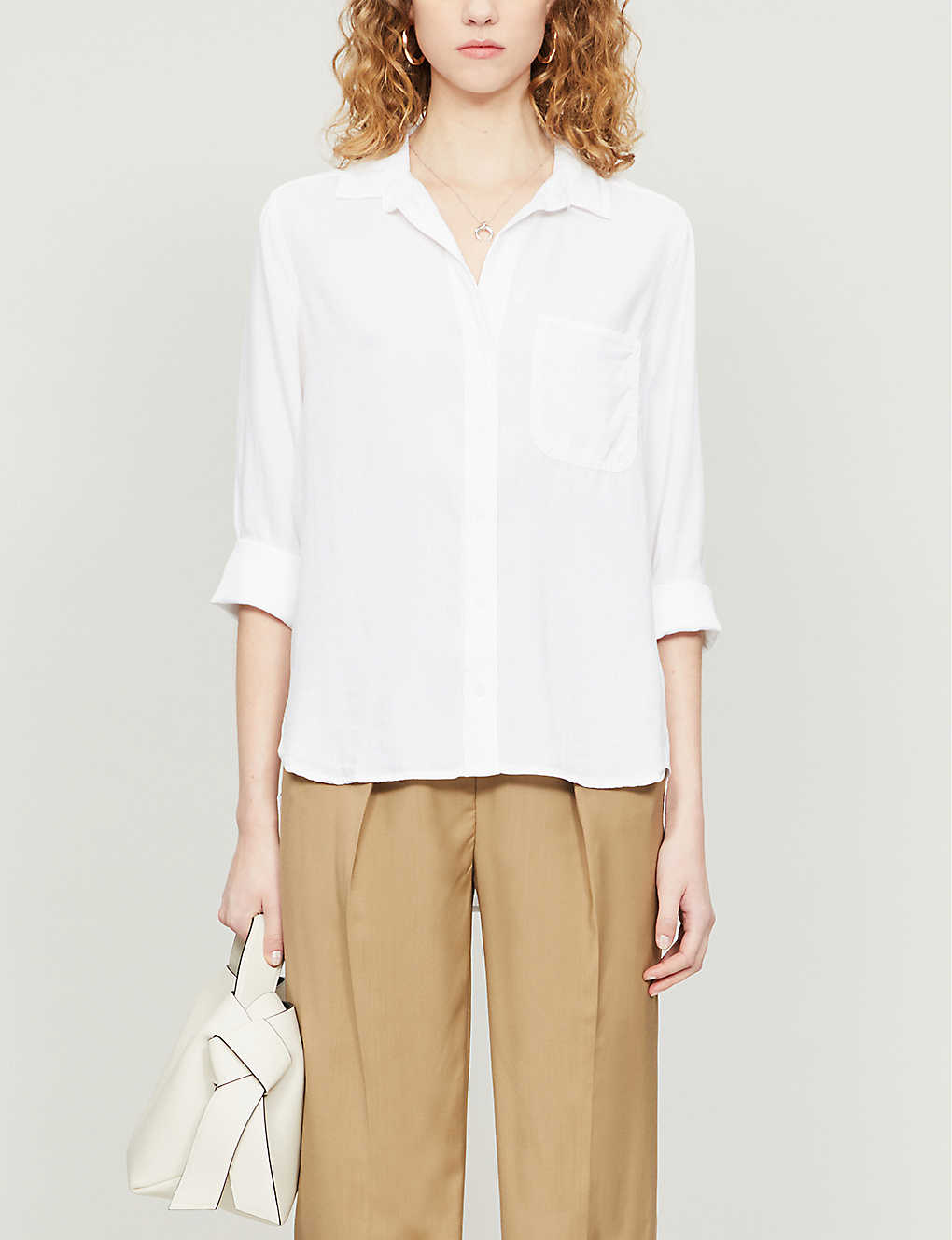 Bella Dahl Loose-fit Woven Shirt In White