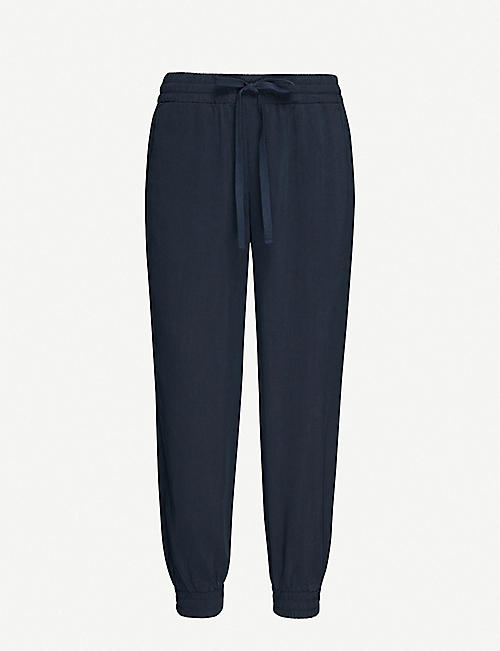BELLA DAHL: Easy cropped high-rise woven jogging bottoms