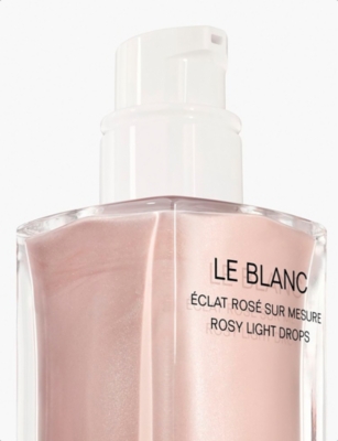 CHANEL: <strong>LE BLANC ROSY LIGHT DROPS</strong> Sheer Highlighting Fluid. Custom-made Radiance. Rosy Glow Finish