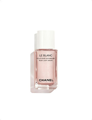 CHANEL LE BLANC ROSY LIGHT DROPS Sheer Highlighting Fluid. Custom-made Radiance. Rosy Glow Finish