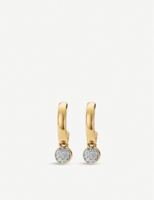 MONICA VINADER: Fiji 18ct gold-plated vermeil and diamond earrings