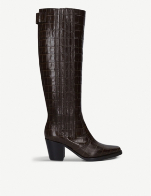 ganni western knee high boots