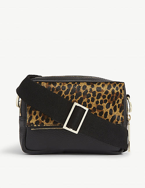 WHISTLES: Bibi leopard-printed crossbody bag
