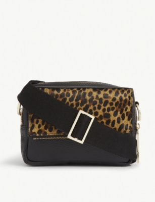 Bibi Leopard Print Leather Crossbody Bag, Whistles