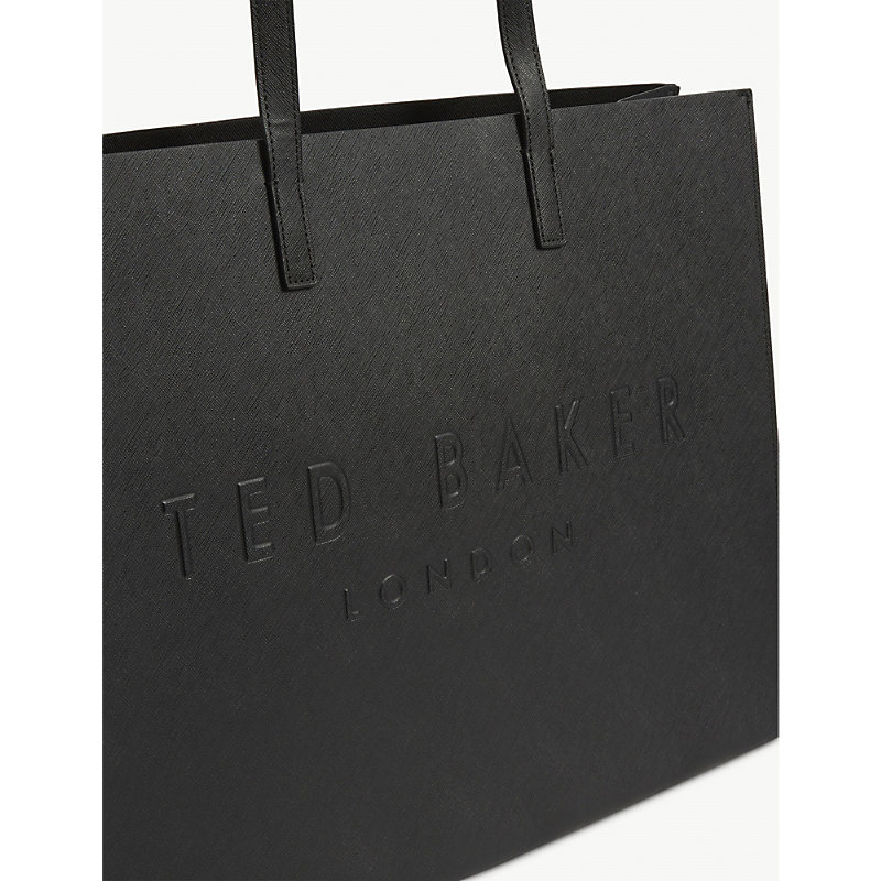 Shop Ted Baker Women's Black Icon Large Vinyl Tote Bag